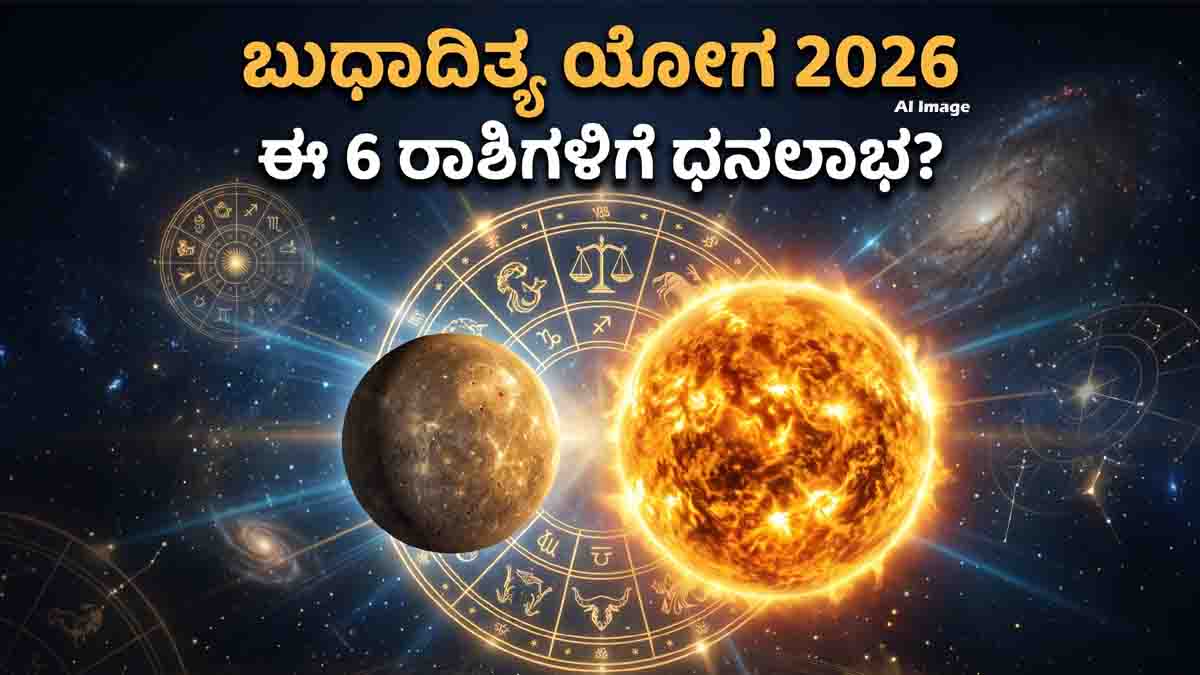 Budhaditya Yoga 2026 astrology predictions for Aries, Gemini, Cancer, Virgo, Sagittarius and Capricorn zodiac signs.