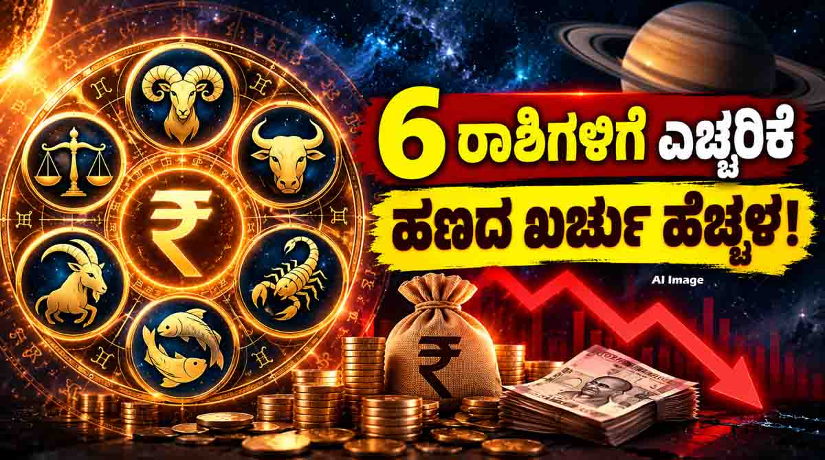 Financial astrology predictions for six zodiac signs facing possible financial challenges.