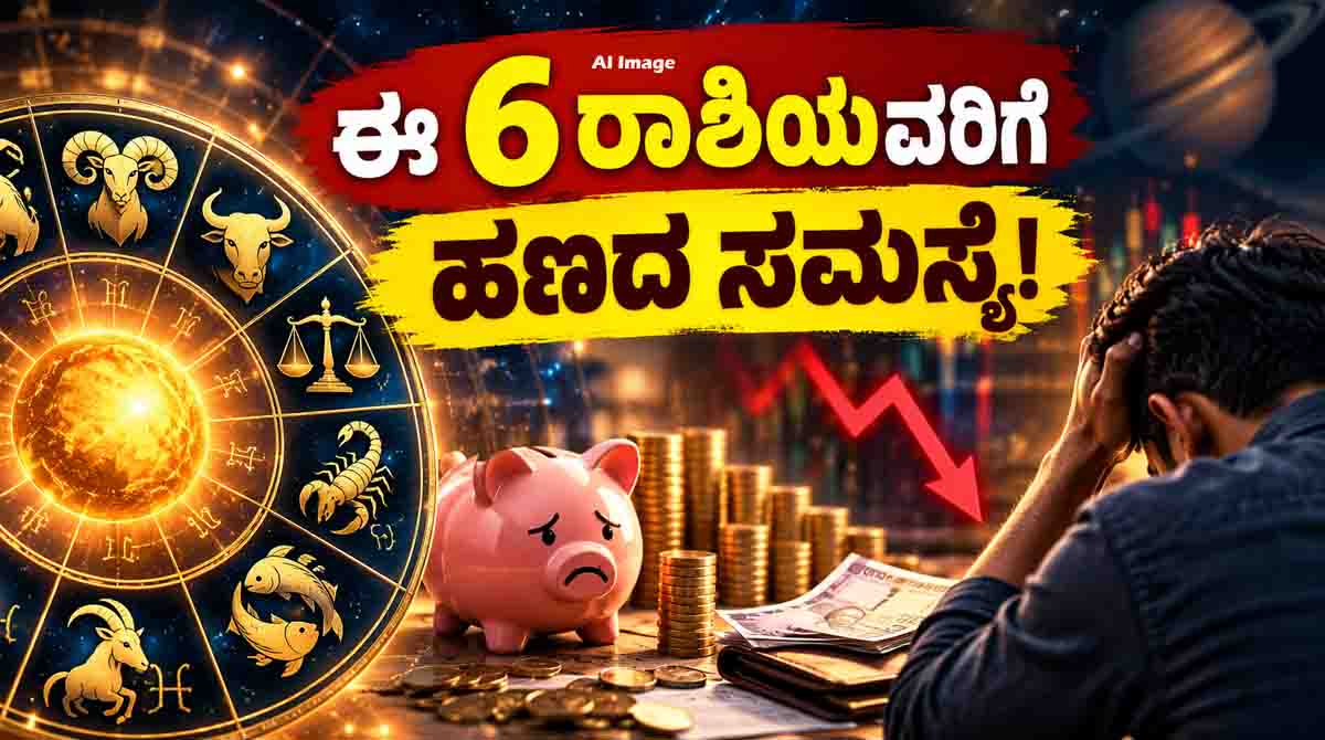 Financial astrology predictions for six zodiac signs facing possible financial challenges.