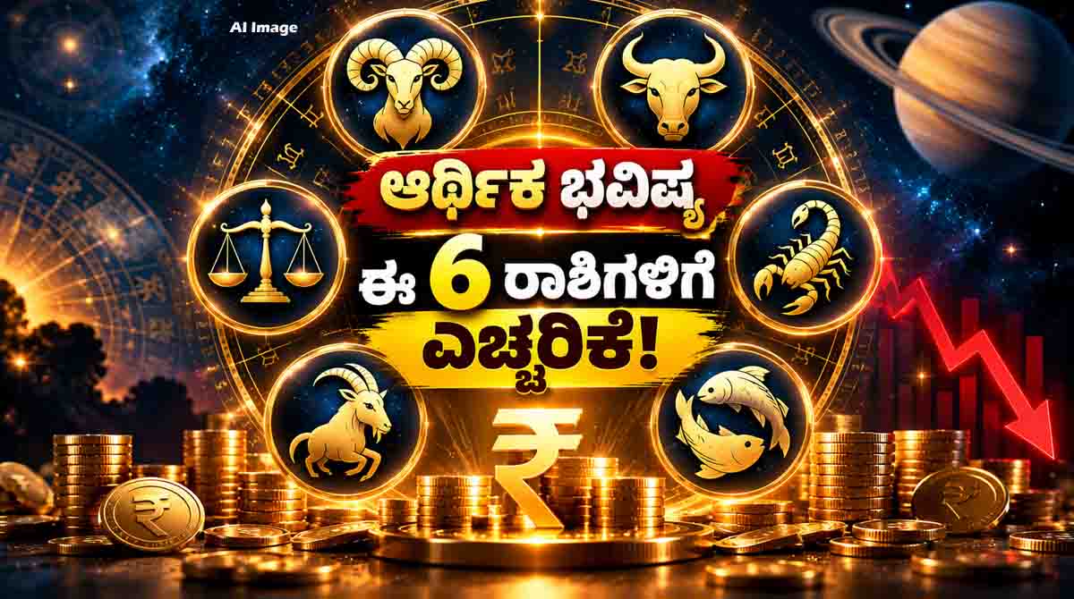 Financial astrology predictions for six zodiac signs facing possible financial challenges.