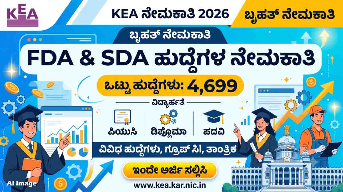 KEA Recruitment 2026 for 4,699 Karnataka government jobs