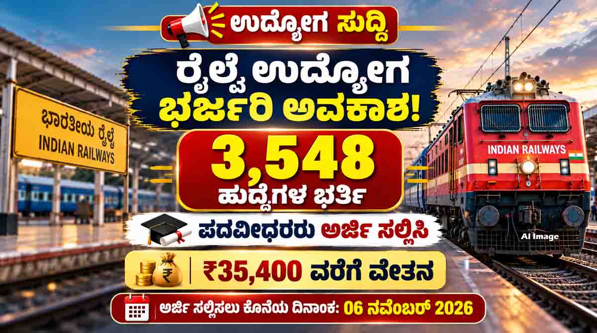 RRB Recruitment 2026 for 3,548 Indian Railway vacancies