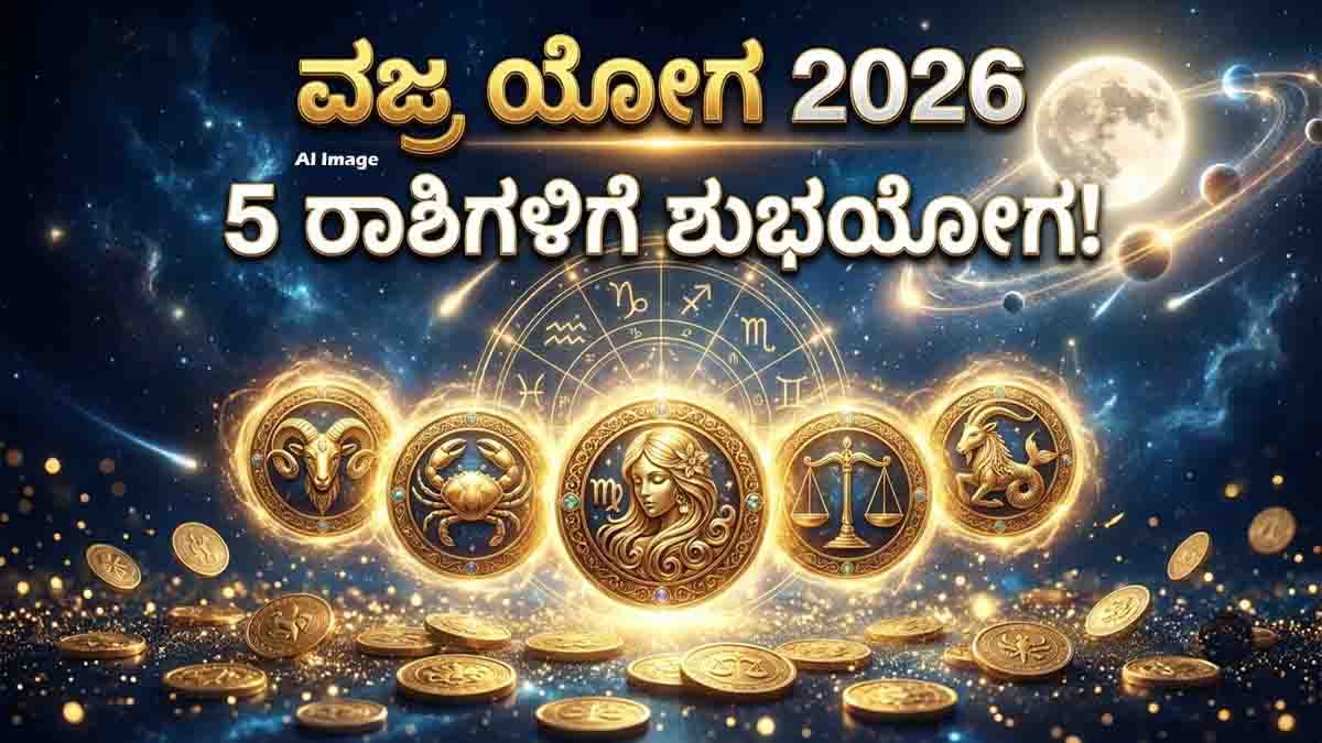 Vajra Yoga 2026 astrology predictions for five zodiac signs on Shigi Purnima