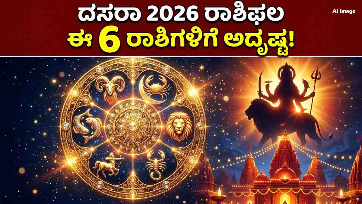Dussehra 2026 astrology predictions for six lucky zodiac signs with Goddess Durga
