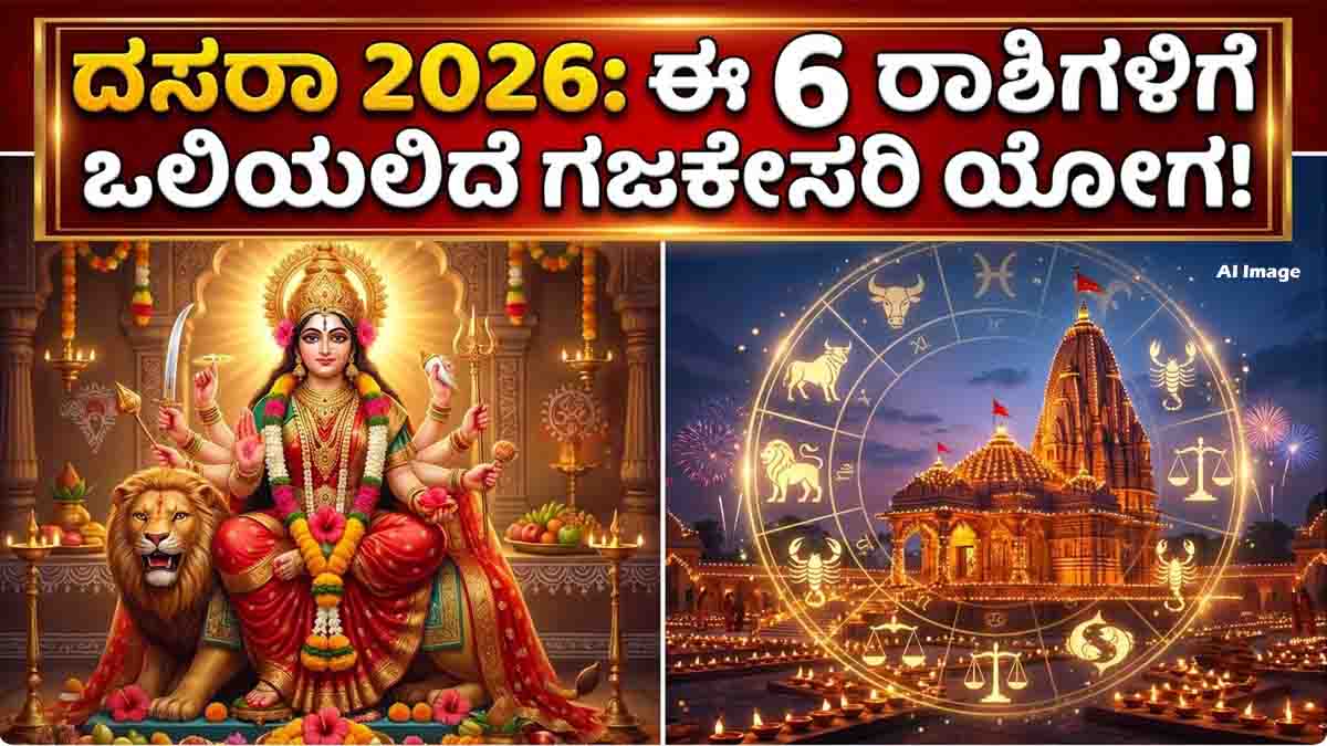 Dussehra 2026 astrology predictions for six lucky zodiac signs with Goddess Durga