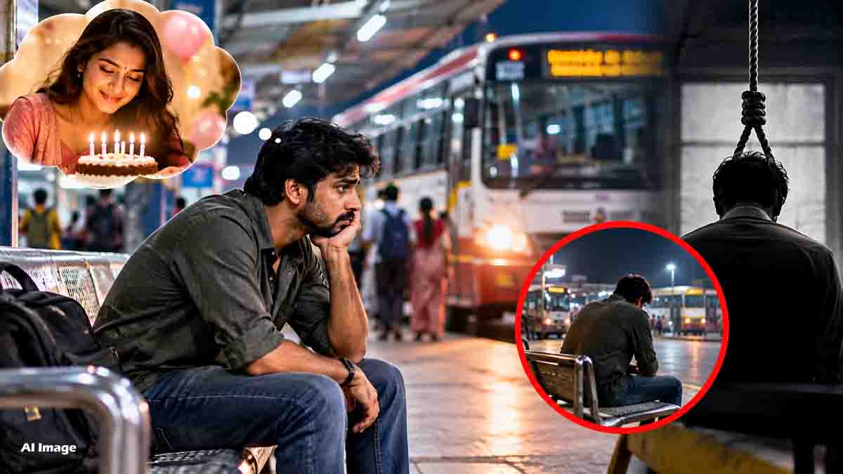 Wife birthday tragedy after husband waits for his wife at a Telangana bus stand